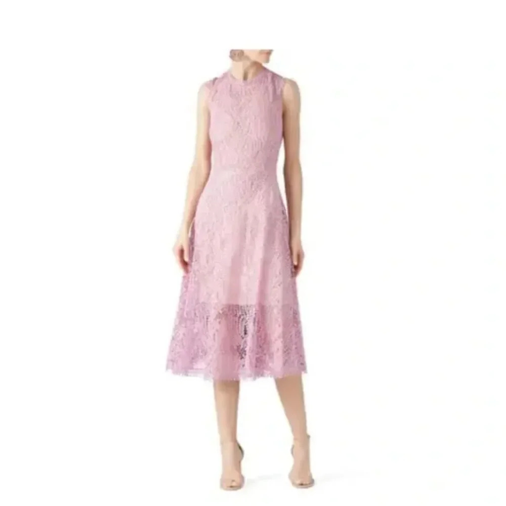 Dress the Population Shane Lace Midi Dress